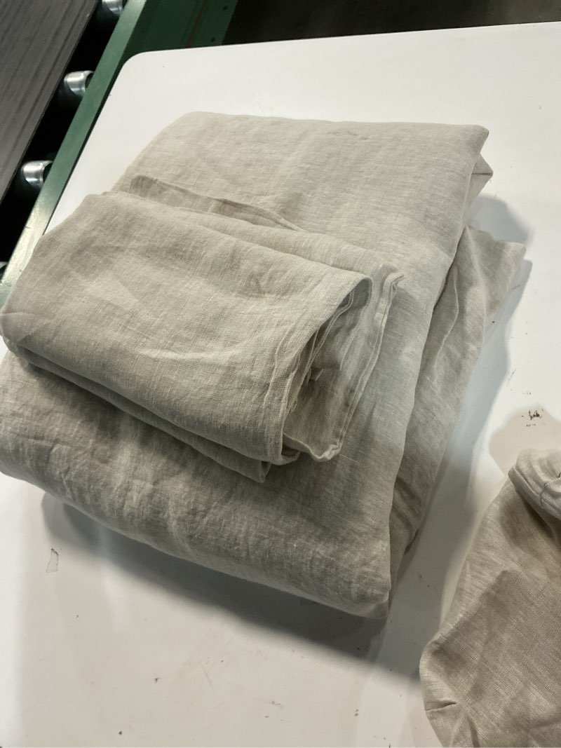 Condition photo showing Good Condition for  quince european linen chambray duvet cover set   natural full/queen