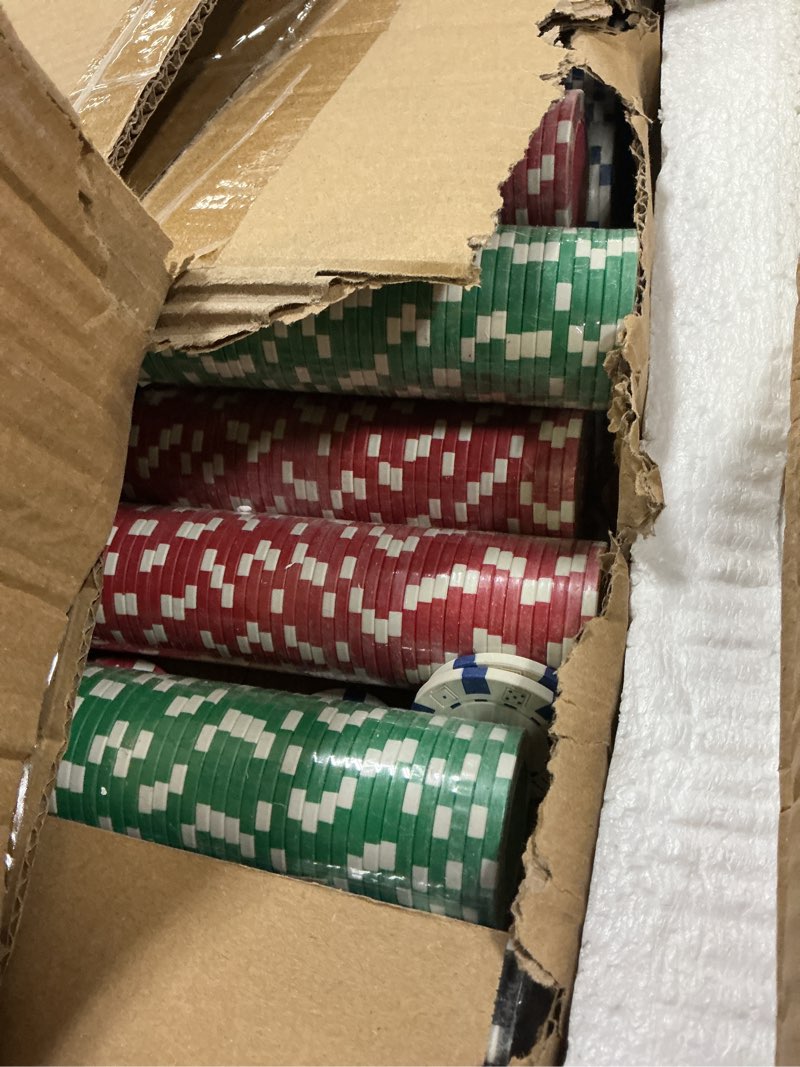 Condition photo showing As Is for trademark poker set 500pc