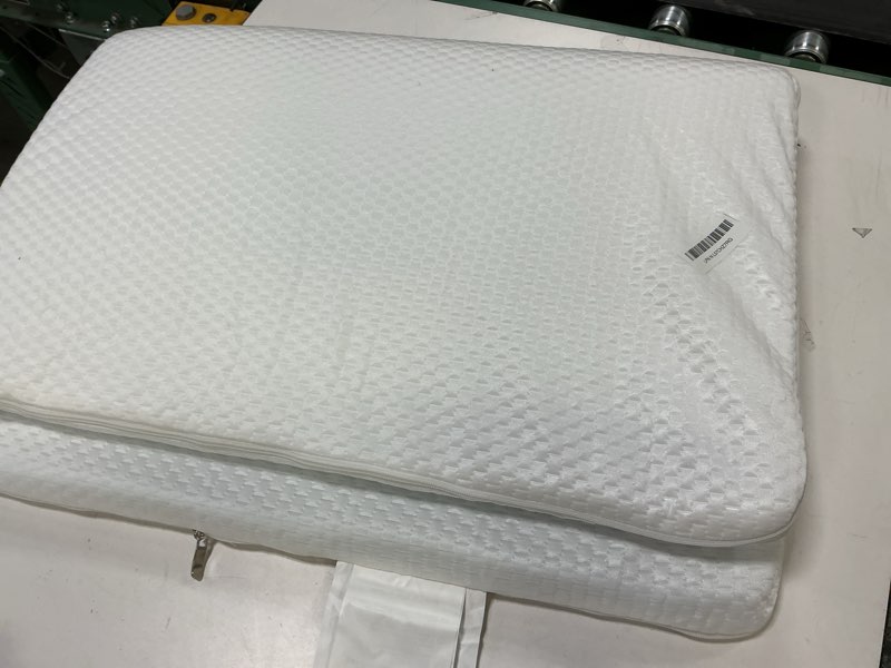 Condition photo showing As Is for Lisara Pack and Play Mattress, 38 x 26 Pack N Play Mattress for Babies and Toddlers, Dual Sided Gel 