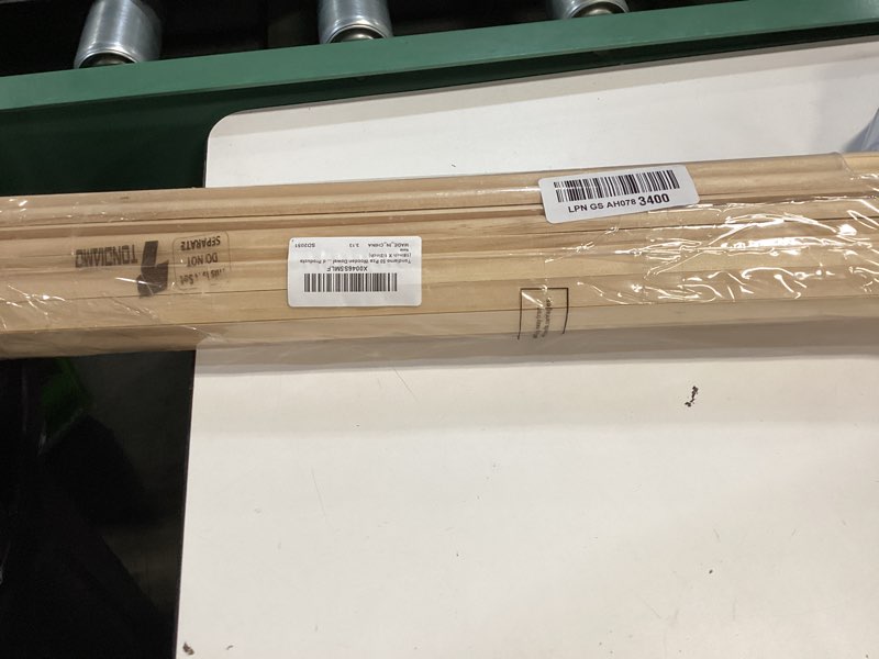 Condition photo showing New/Like New for tondiamo 50 pcs wooden dowel rods, split wood dowel unfinished half round wooden rods for crafts diy feature wall log cabin, hobby wood products (18inch x 1/2inch) 18inch x 1/2inch 50