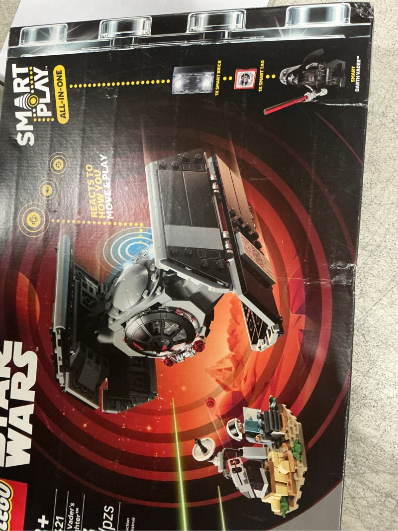 Condition photo showing New/Like New for lego star wars smart play: darth vader’s tie fighter interactive building toy - all-in-one set - reacts to how you move and play with a smart brick - gift for boys, girls and kids ages 8+ - 75421