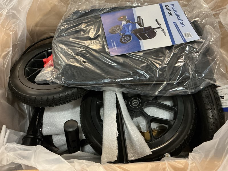 Condition photo showing Good Condition for deluxe medical scooter double handbrake, all terrain steerable knee scooter crutch alternative, for adults injured ankle & foot recovery in blacks