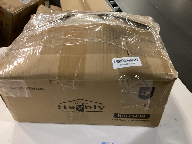 Condition photo showing Good Condition for Heybly Cat Tree, 25.6-inch Cat Tower with Spacious Top Perch for Large Cats, Stair-Style Cat House F