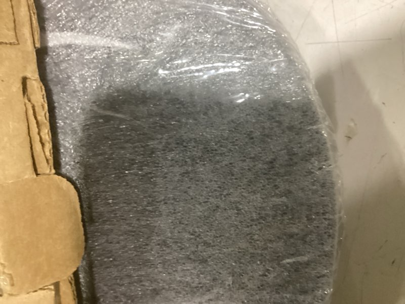 Condition photo showing As Is for centoco toilet seat elongated, residential, top mount plastic hinge, black | plastic, closed front, cover, made in the usa, 600-407