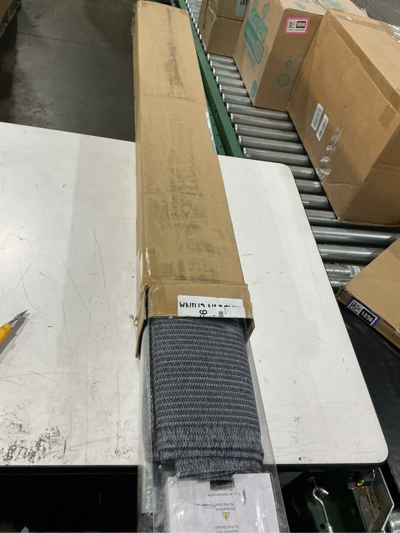 Condition photo showing New/Like New for patio shades roll up outdoor roller shade,exterior cordless roll up outdoor blinds for patio, gazebo pergola backyard deck porch blinds privacy screen protection uv sun blocking 10ft wide x 8 h blue gray 120"w x 96"h