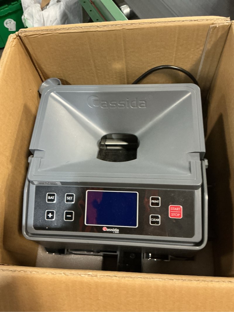 Condition photo showing Good Condition for cassida c300 professional usd coin counter, sorter and wrapper/roller, 300 coins/min, with quickload and printing-compatible,gray c300 - 300 coins/ minute + extra features