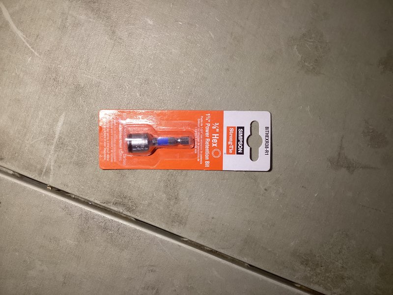 Simpson Strong-Tie BITHEXR38-134 - 3/8" Hex Driver Bit 1ct