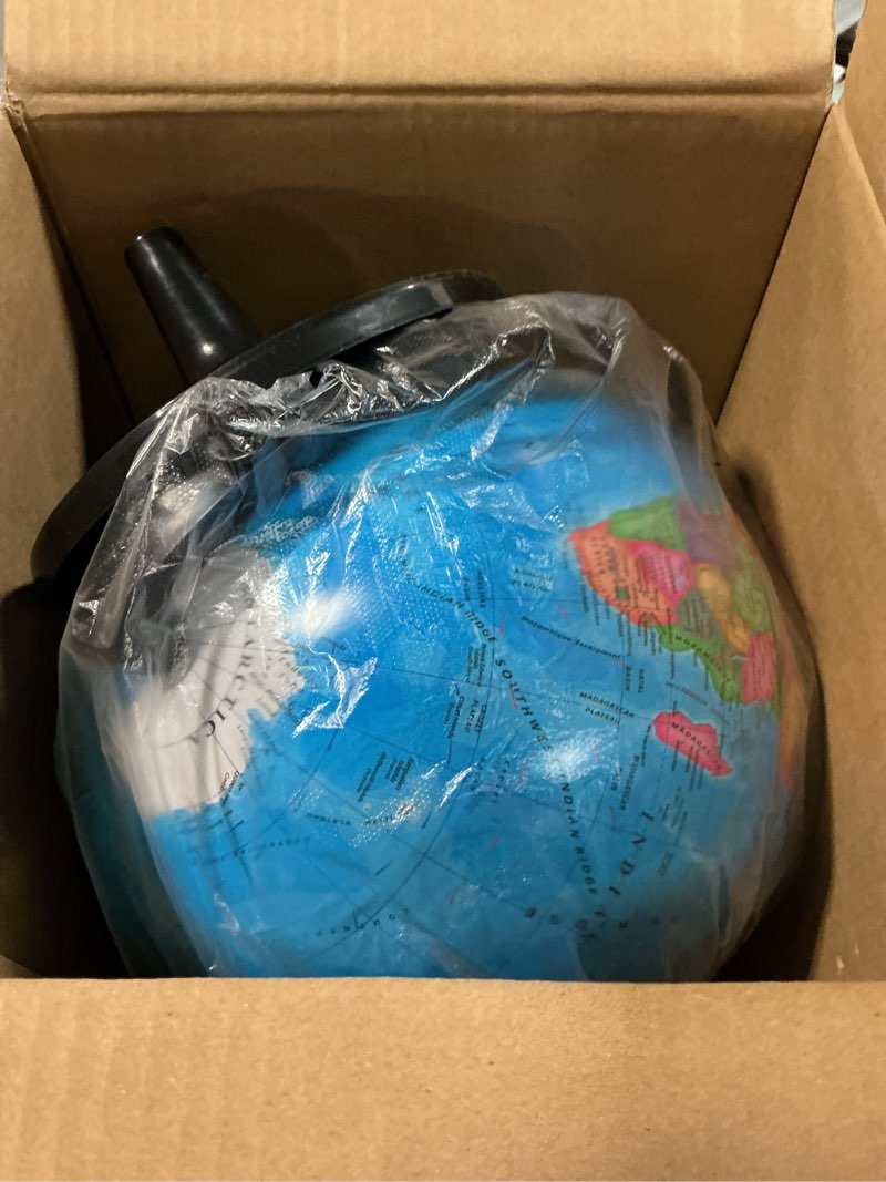 Condition photo showing Good Condition for GOCHANGE Classroom Globes Elementary, 13in Large Globe More Detailed with Countries & Capitals & State Capitals, Political Teaching Tool for Adults & Children - No Assembly Required Blue 13in with Stand