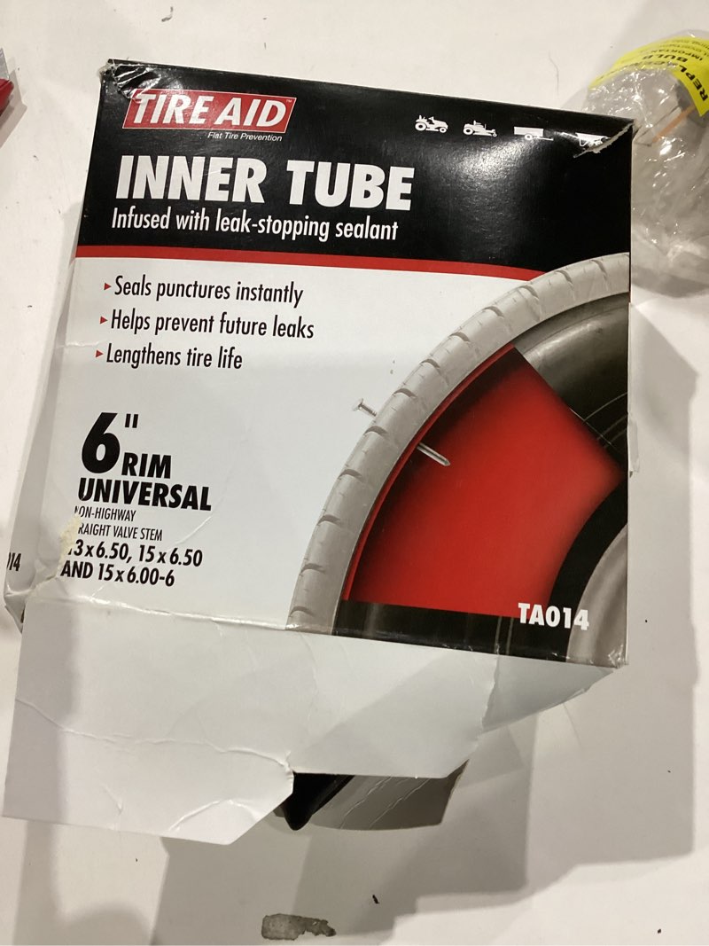 Condition photo showing As Is for tire aid utility tire inner tube