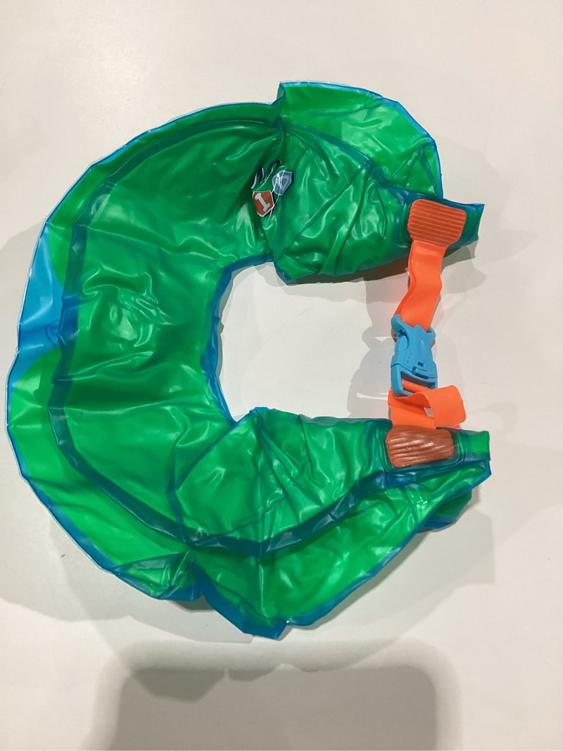 Condition photo showing New/Like New for Floaties Swim Vest for Child, Portable Inflatable Pool Floats Swimming Ring with Adjustable Safety Buckle, Safety Swim Arm Bands with Double Surround Air Bag, Durable Float Tube for Kids Green M(for weight:50-88lbs)