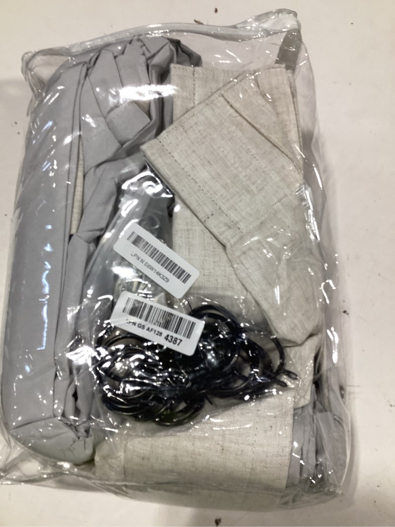 Condition photo showing As Is for miulee natural pinch pleated 100% blackout linen curtains for bedroom, room darkening light blocking window curtains 84 inches long for living room, black out pleat drapes with pin hooks, 2 panels 40"w x 84"l (pack of 2) natural