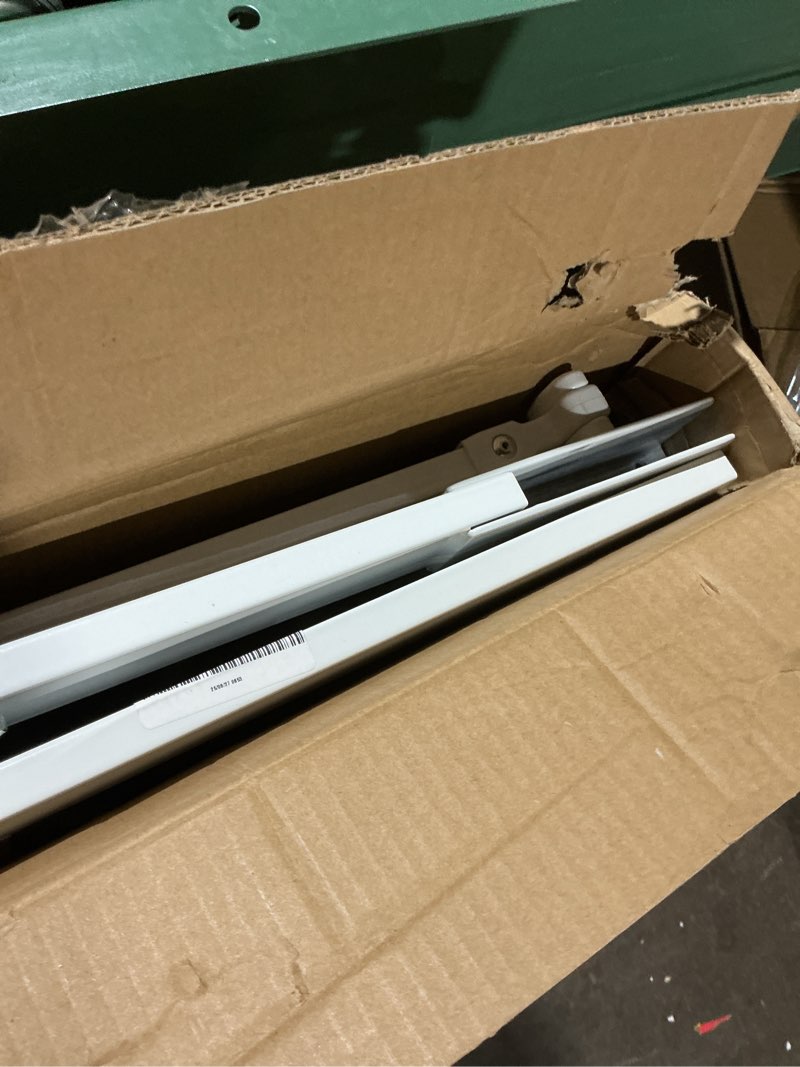 Condition photo showing As Is for Regalo Easy Step 49-Inch Extra Wide Baby Gate, Includes 4-Inch and 12-Inch Extension Kit, 4 Pack of Pressure Mount Kit and 4 Pack of Wall Mount Kit White 29-49"W x 30"H
