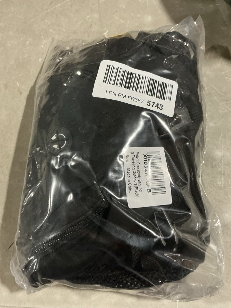 Condition photo showing Good Condition for crossbody bags for women men trendy sling bag backpack casual chest bag with convertible shoulder strap medium black