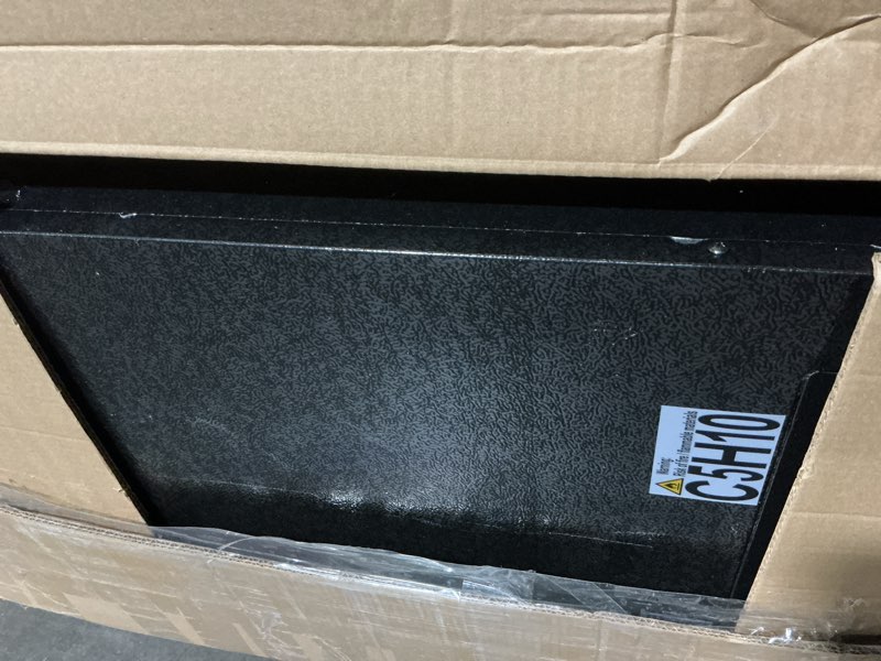 Condition photo showing As Is for EUHOMY 3.5 Cu.Ft Chest Freezer with Removable Basket, Small Deep Freezer Adjustable 7 Thermostat, Quiet Mini Freezer Free-Standing Top Door, Energy Saving for Apartment/Garage/Basement/Dorm/Home,Black