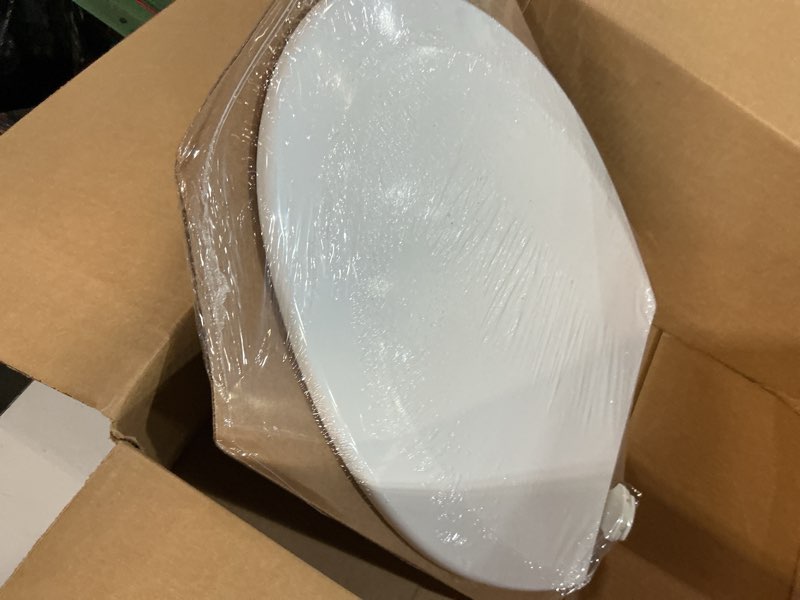 Condition photo showing Good Condition for wssrogy toilet seat elongated with slow close hinges, four bumpers never loosen and easily remove, two sets of parts, plastic, white elongated white - adult seat
