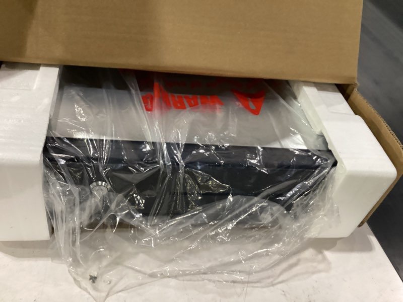 Condition photo showing New/Like New for volcora cash register drawer with under counter mounting metal bracket - 16 black - stainless steel front for pos, 5 bill 6 coin removable compartment, 12-24v rj11/rj12 key-lock, media slot 16" - 5 bill 6 coin black and stainless steel