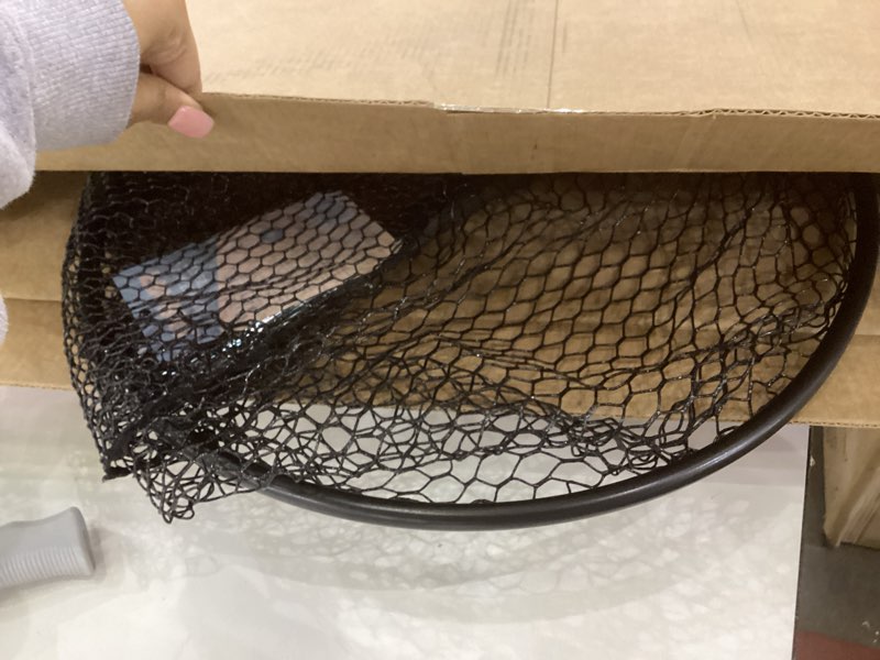 frabill conservation slide handle net | teardrop hoop size: 20" x 23" | sliding handle: 36" | netting: tangle-free micromesh | net depth: 13",black/yellow