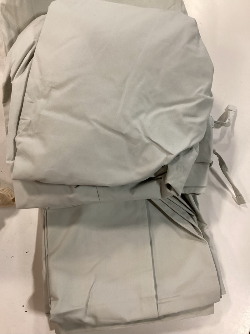 Condition photo showing Good Condition for organic crisp percale fitted sheet set, king, mist