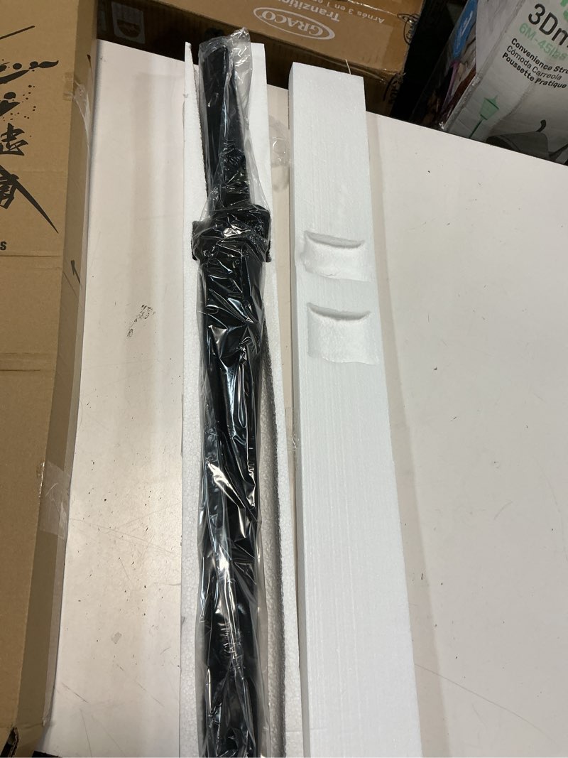 Condition photo showing New/Like New for traditional heat/clay tempered hand forged katana sword | real 1060/1095 t10 high carbon steel sharp full tang katanas | practical authentic japanese samurai swords fans red