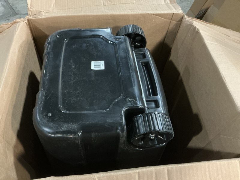 Condition photo showing Good Condition for United Solutions 32 Gallon Wheeled Outdoor Garbage Can with Attached Snap Lock Lid and Heavy-Duty Handles, Black, Heavy-Duty Construction, Perfect Backyard, Deck, or Garage Trash Can, 2 Pack Black 32 Gallon - 2 Pack Wheeled Garbage Can