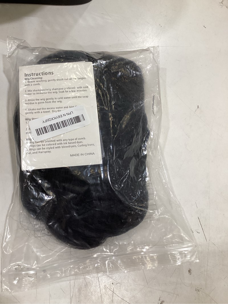 Condition photo showing Good Condition for women's wigs 70s 80s fashion singer wigs black long curly beehive wigs for halloween costume party wig black curly