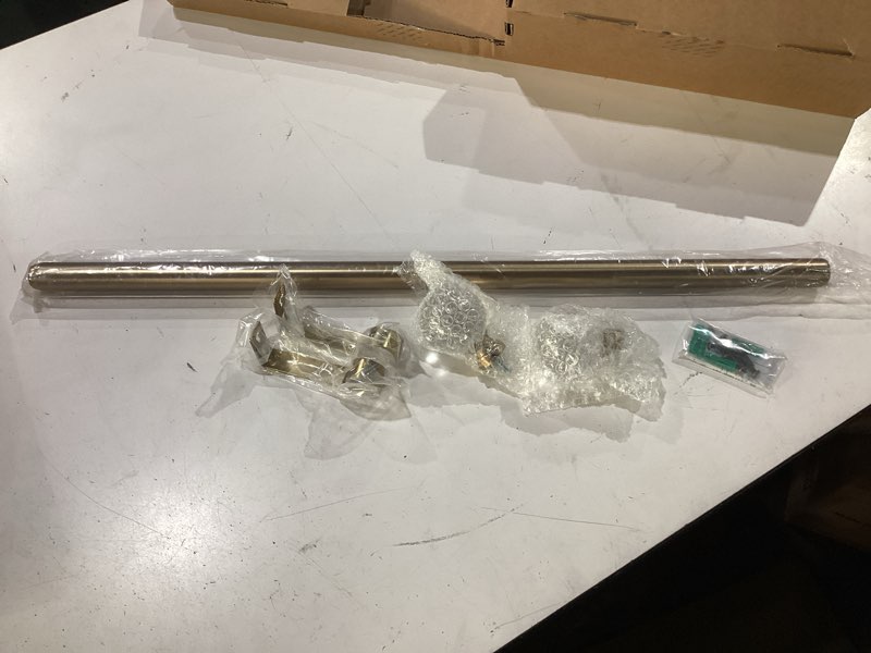 Condition photo showing New/Like New for ivilon drapery treatment window curtain rod - acrylic ball 1 inch pole. 28 to 48 inch. warm gold 28" to 48" warm gold