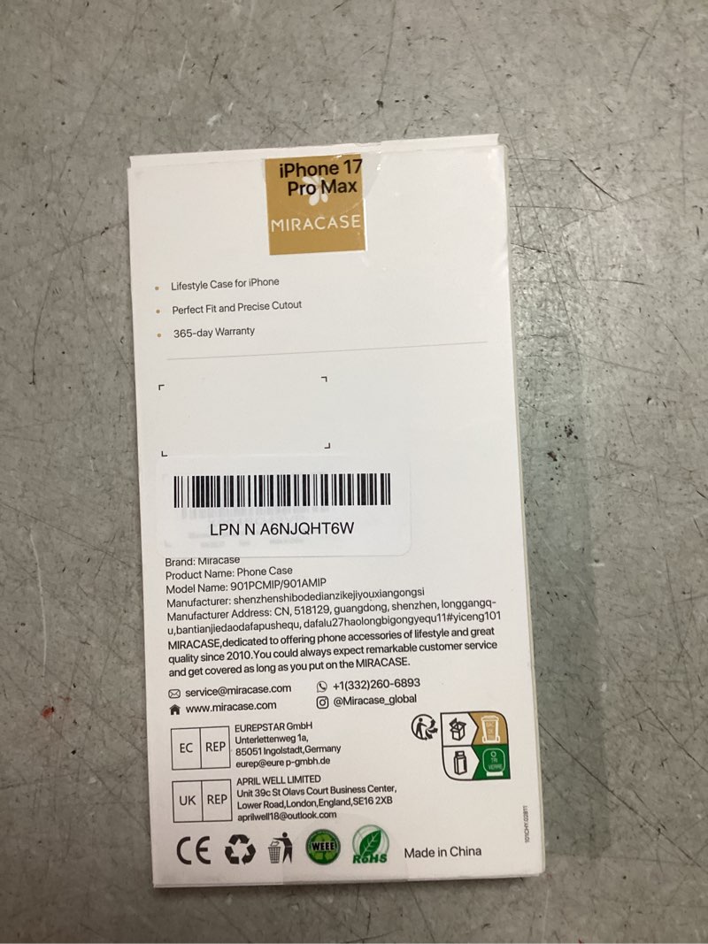 Condition photo showing New/Like New for Miracase Magnetic for iPhone 17 Pro Max Case, Compatible with MagSafe, Integrated Silicone Camera Control Cover, 3.0mm Thicken Shockproof Drop Protection Phone Case for 17 ProMax, Clove Purple Clove Purple iPhone 17 Pro Max