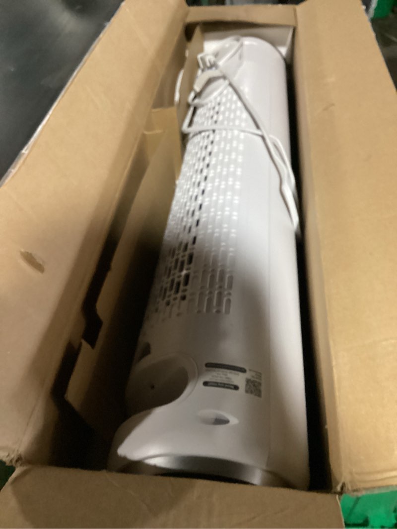 Condition photo showing Good Condition for levoit tower fan for bedroom, 25ft/s velocity standing fan with 28db quiet for sleep, remoter, 12h timer, 5 speeds, 4 modes, 90° oscillation for home, office, indoor, bladeless 36 inch, white white 36 inches