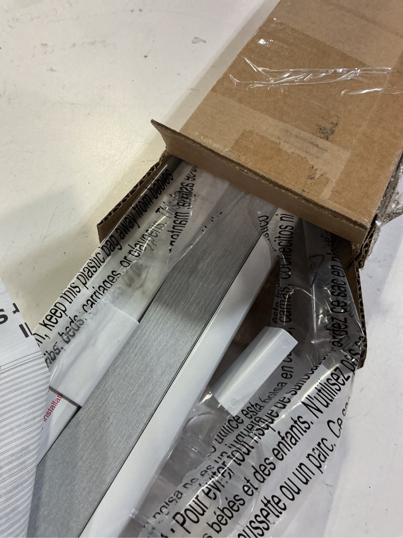 Condition photo showing Good Condition for lazblinds cordless cellular shades, no tools no drill blackout honeycomb shades pleated blinds for windows, 34.5'' w x 48'' h, silver white blackout-silver white 34 1/2'' w x 48'' h