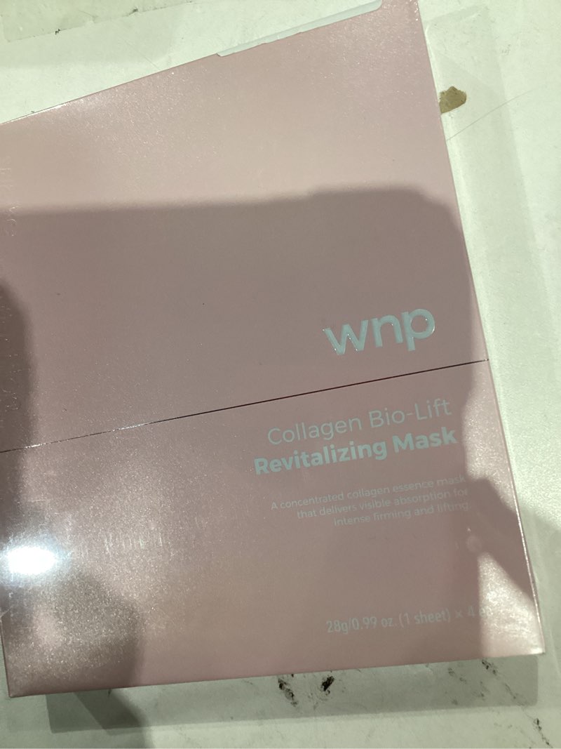 Condition photo showing New/Like New for WNP 6D Bionic Collagen Bio?Gel Mask Overnight Deep Hydration with 5.1% Collagen, Niacinamide, Hyaluronic Acid, Firming, Anti?Aging, Brightening for Sensitive Skin 28g x 4