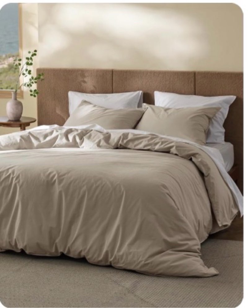 bedsure cotton duvet cover king - luxury slub weave 100% cotton duvet cover set, purewoven bedding set with a linen like textured, easy change, tannish linen grey, 104" x 90