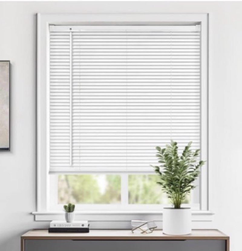 LazBlinds Cordless 1\\\\\\\" Vinyl Mini Blinds for Indoor Windows - Light Filtering Horizontal Window Blind