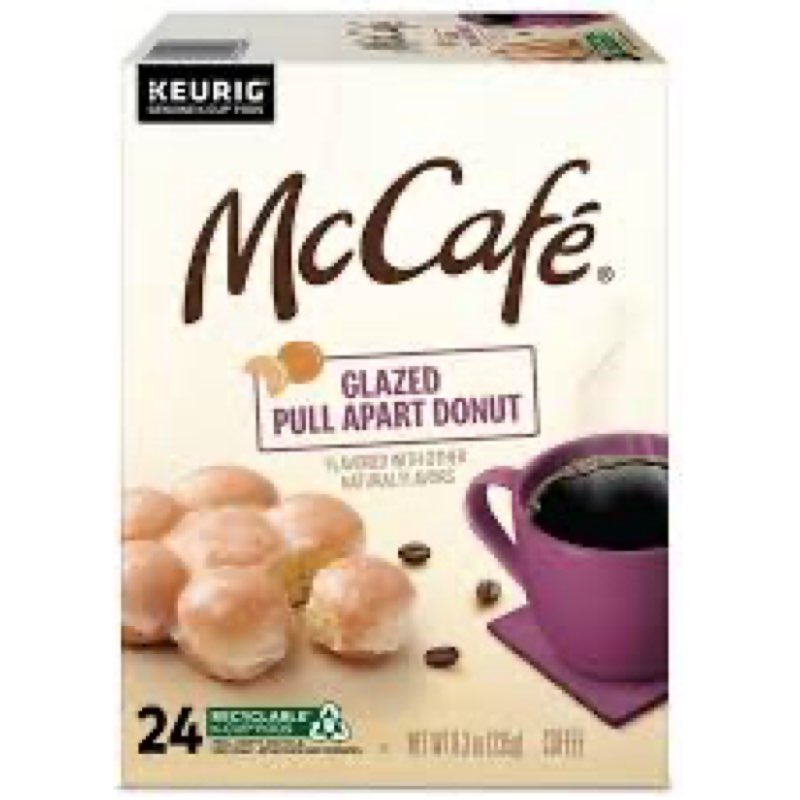 McCafe Glazed Pull Apart Donut 4pk/24 count K -cups Best By 11-30-2025