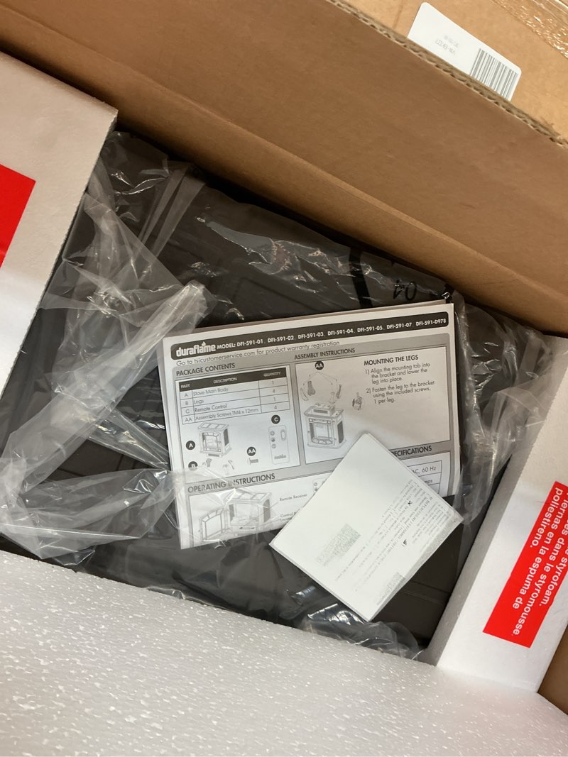 Condition photo showing As Is for duraflame Infrared Quartz Electric Stove Heater - DFI-591-02 - Bronze