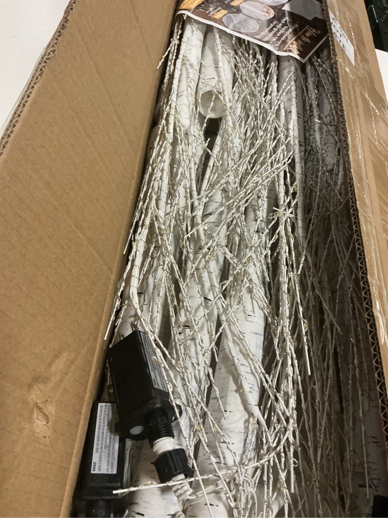 Condition photo showing New/Like New for 6 Pcs 5ft-400led Lighted Birch Tree 8 Modes Christmas Artificial LED Warm White Lights Birch Tree for Indoor and Outdoor Home Decor Thanksgiving Holiday Decoration 6 5ft