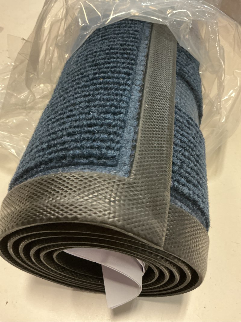Condition photo showing Good Condition for cosy homeer kitchen mats, 1 pcs kitchen rug non slip washable, absorbent runner rugs for kitchen floor, 100% polypropylene kitchen sink rug 24\"x36\" + 24\"x60\"(blue) blue 24\"x36\" + 24\"x60\" (rectangular)