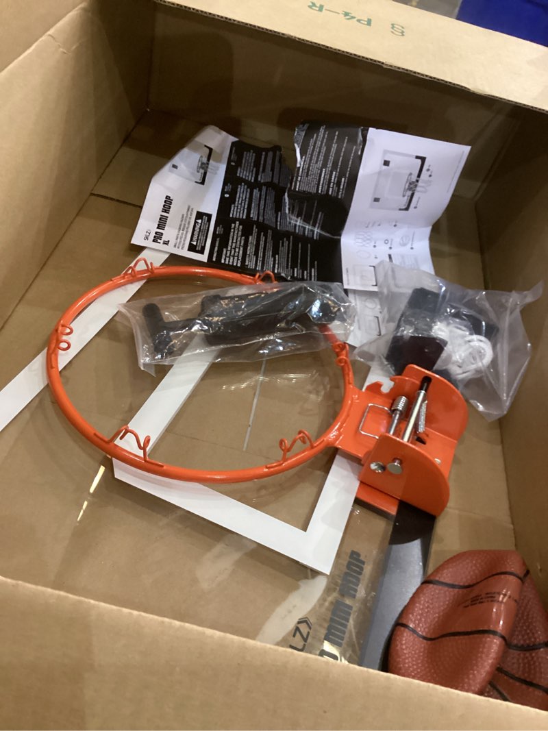 Condition photo showing As Is for SKLZ Pro Mini Indoor Basketball Hoop - Over The Door – Portable - Great For Home, Dorms, Offices, and Gifts XL