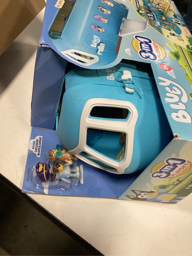 Condition photo showing Good Condition for Bluey 3-in-1 Transforming Plane Playset, Transforms from A Plane to A Resort and a Boat! Opens Up to Expand Out to A 27 Inch/ 70cm Wide Holiday Vacation Resort Playset, Over 25 Sounds and Phrases