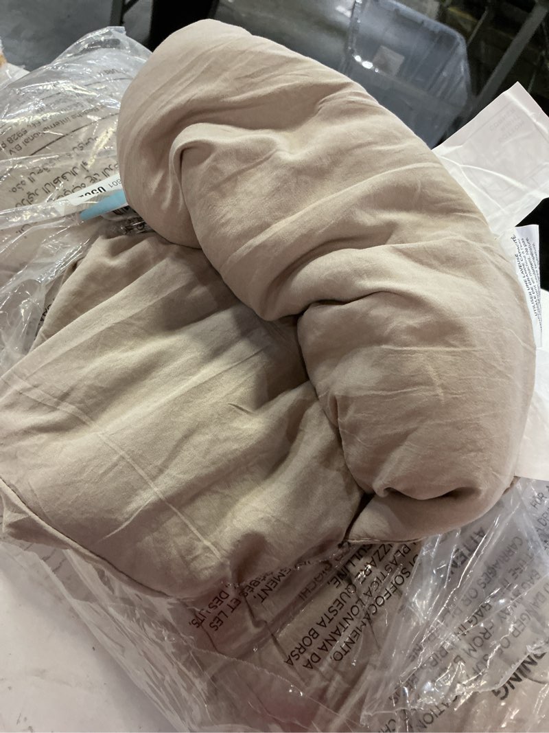 Condition photo showing Good Condition for Bedsure Queen Comforter Set, Beige Soft Prewashed Bedding for All Seasons, 3 Pieces GentleSoft™ Bed Set, 1 Lightweight Comforter (90"x90") and 2 Pillowcases (20"x26") Queen(90"x90") 01 - Beige
