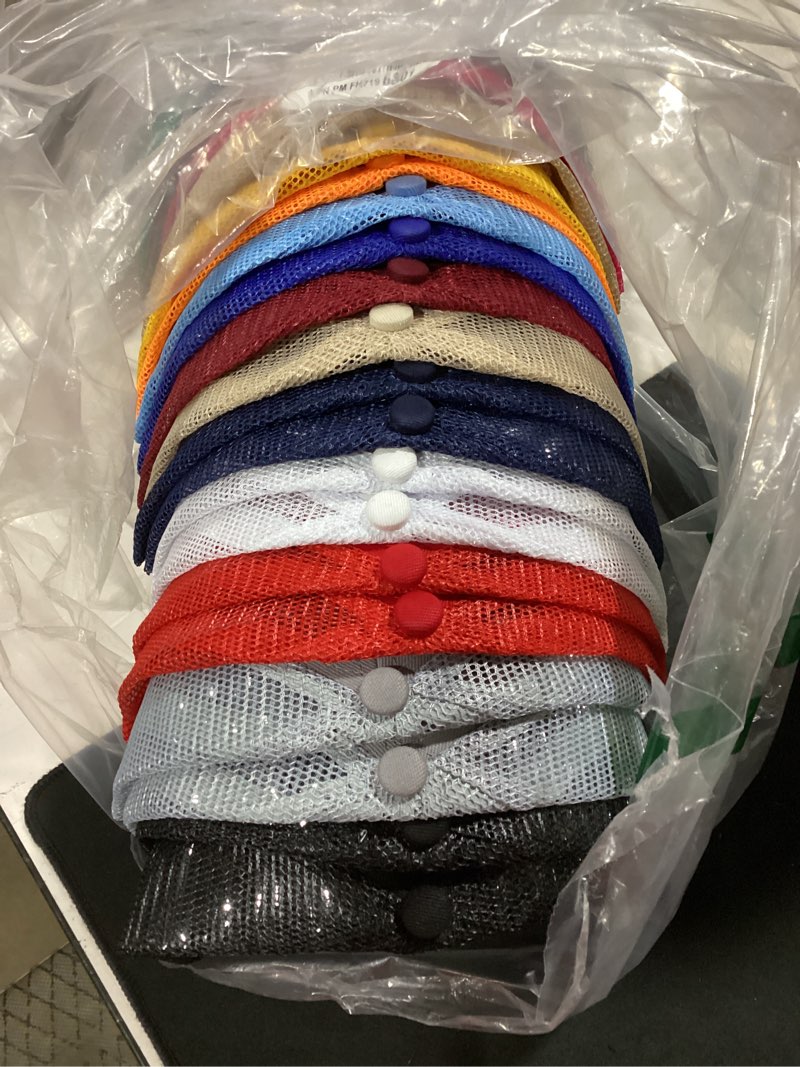 Condition photo showing Good Condition for 10 pcs sublimation blank trucker hats bulk mesh baseball cap polyester mesh trucker hat for men and women bright colors