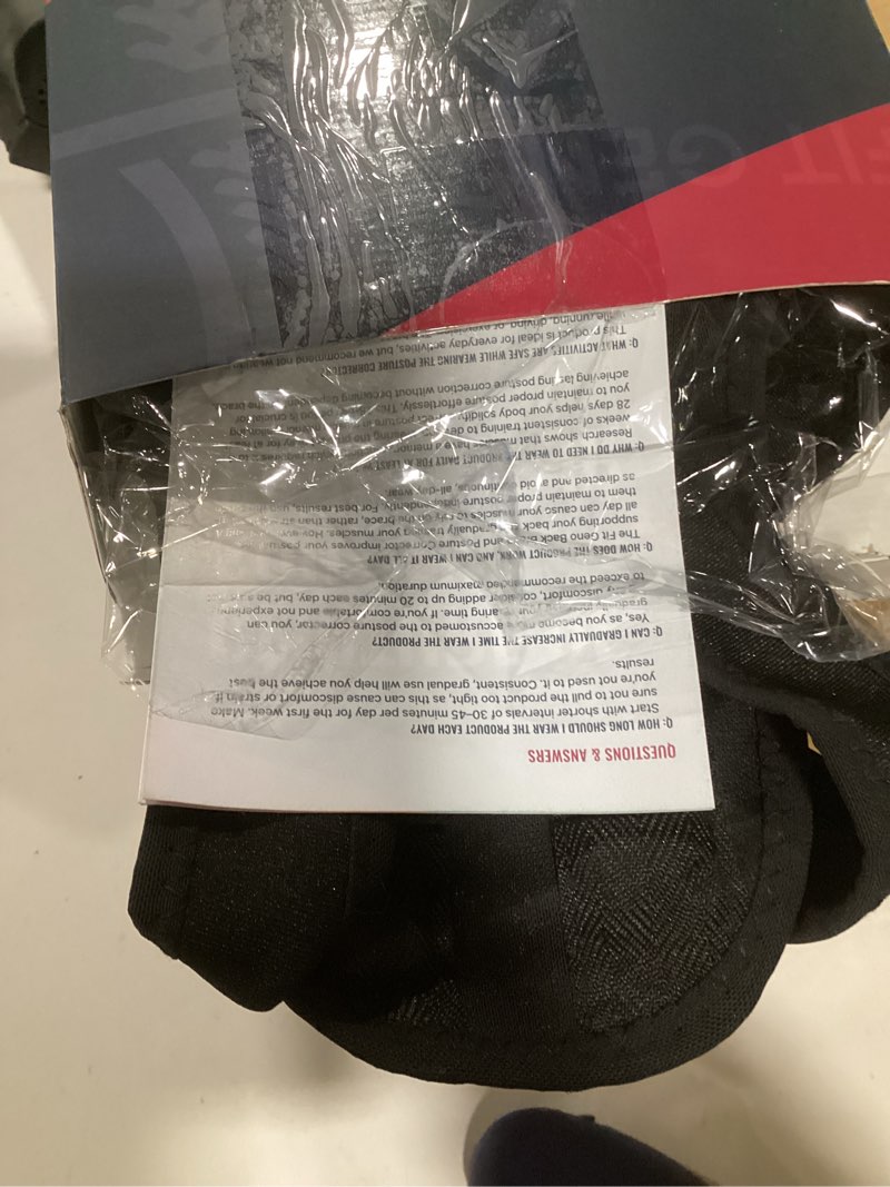 Condition photo showing New/Like New for Fit Geno Back Brace Posture Corrector for Women and Men, Shoulder Straightener, Adjustable Full Back Support, Upper and Lower Back Pain Relief - Scoliosis, Hunchback, Hump, Thoracic, Spine Corrector Black Medium/Large