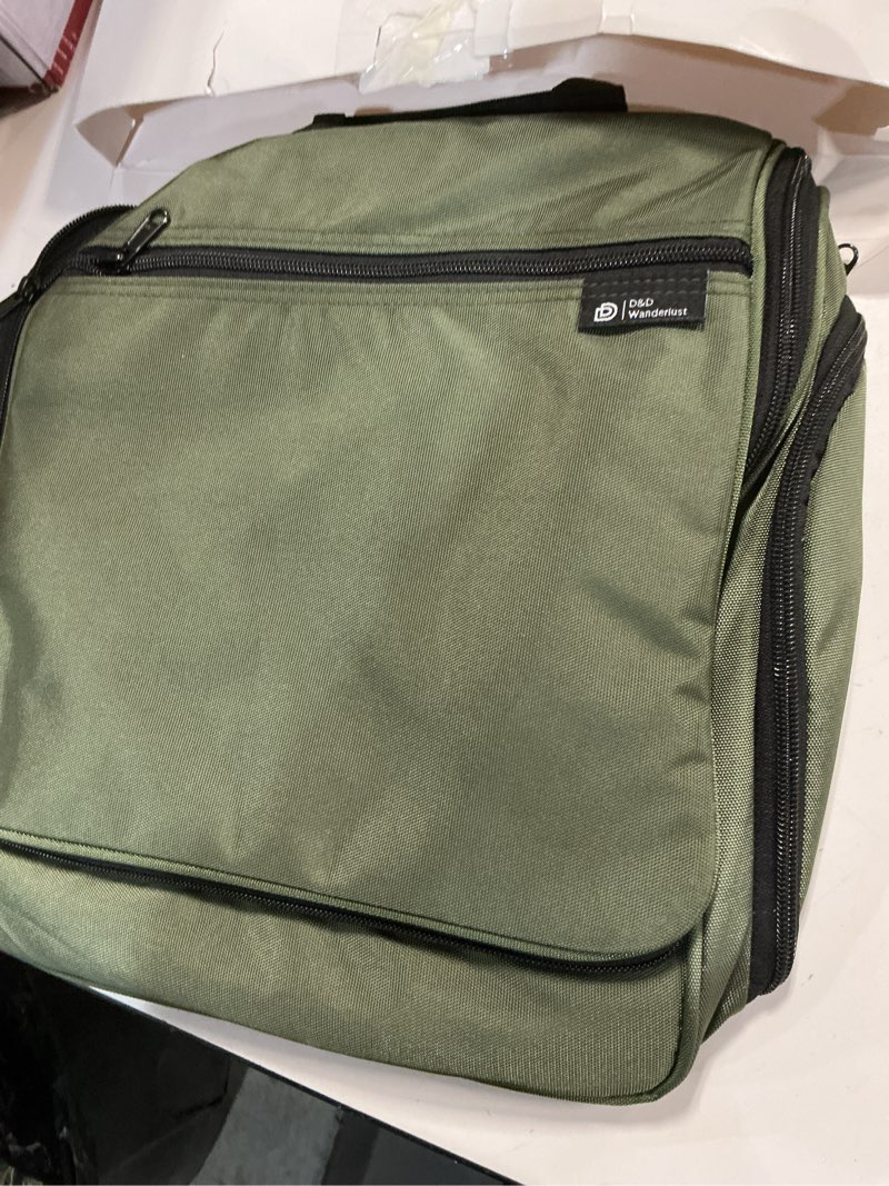 Condition photo showing New/Like New for DD D&D Wanderlust D&D Hanging Travel Toiletry Bag for Men and Women – Cosmetics, Makeup and Toiletries Organizer Kit with 10 Compartments Green Large