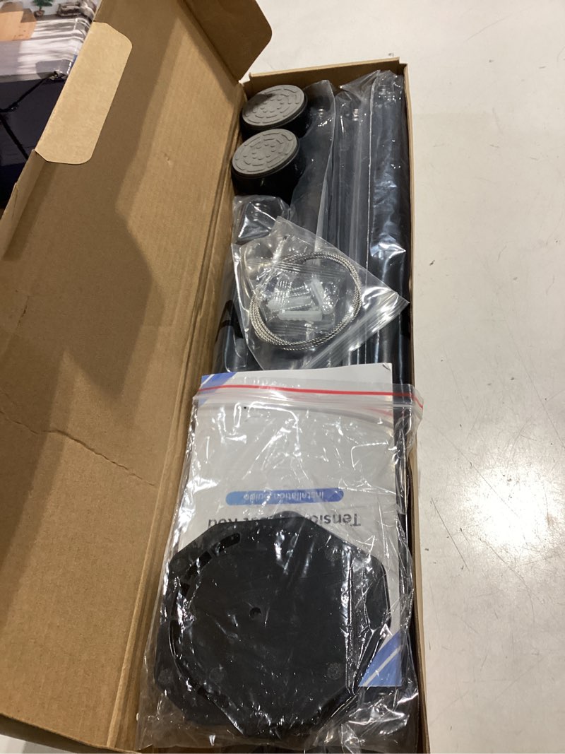 Condition photo showing Good Condition for supforce no drilling closet rods for hanging clothes, non slip tension rod with heavy duty clothes hanging rod, 17-69 inches adjustable spring closet rod for closet wardrobe bathroom laundry rv, black black 17-69in