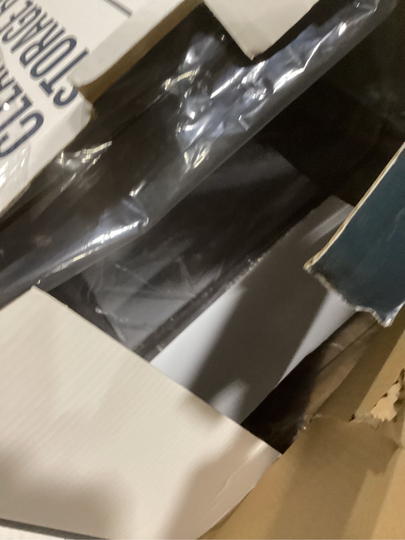 Condition photo showing Good Condition for 12 PACK Multi-Use Clear Plastic Storage Bins for Organizing w/ Labels - Home, Kitchen, Pantry, Bathroom, Office, Cabinet Shelf Organizer Bins - SOHO Collection, RV, Fridge Organization Containers -XXL XXL Large