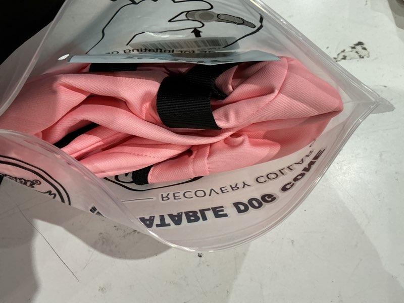 Condition photo showing Good Condition for supet inflatable dog cone collar alternative after surgery, dog neck donut collar recovery e collar to stop licking, soft dog cone for medium large dogs solid pink xl(neck 14"-18")