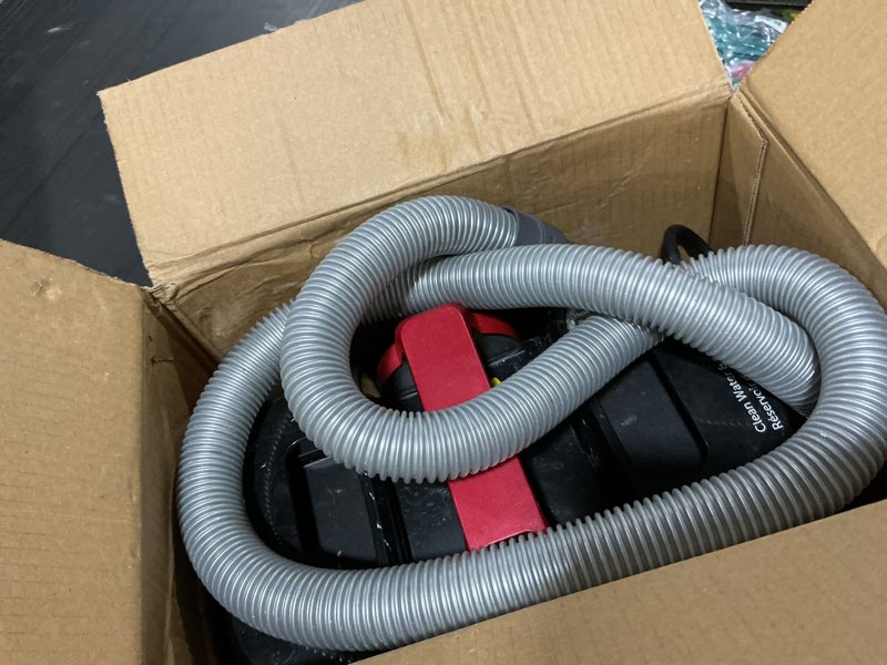 Condition photo showing As Is for kenmore kw1050.01 upgrade portable heated carpet & upholstery spot cleaner, 16kpa power suction with versatile tools for pets, area rugs and couches red