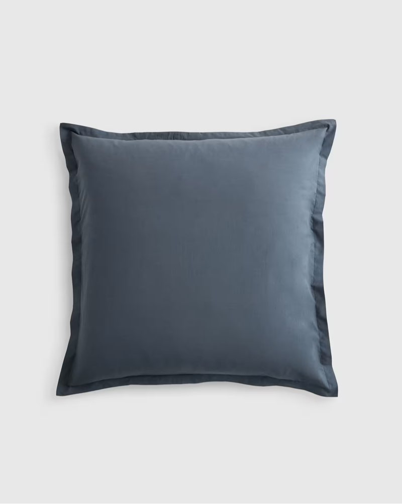 organic brushed cotton euro sham color: nightfall(size 26inx26in)