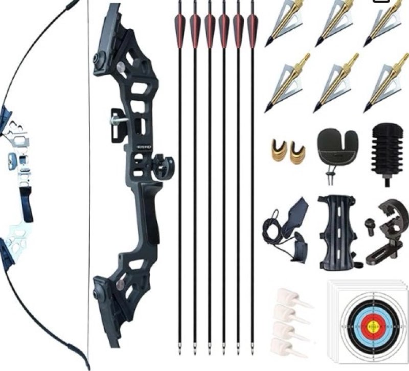 Monleap Archery 51” Takedown Recurve Bow and Arrows Set for Adults Metal Riser Longbow Kit Right Han Purple