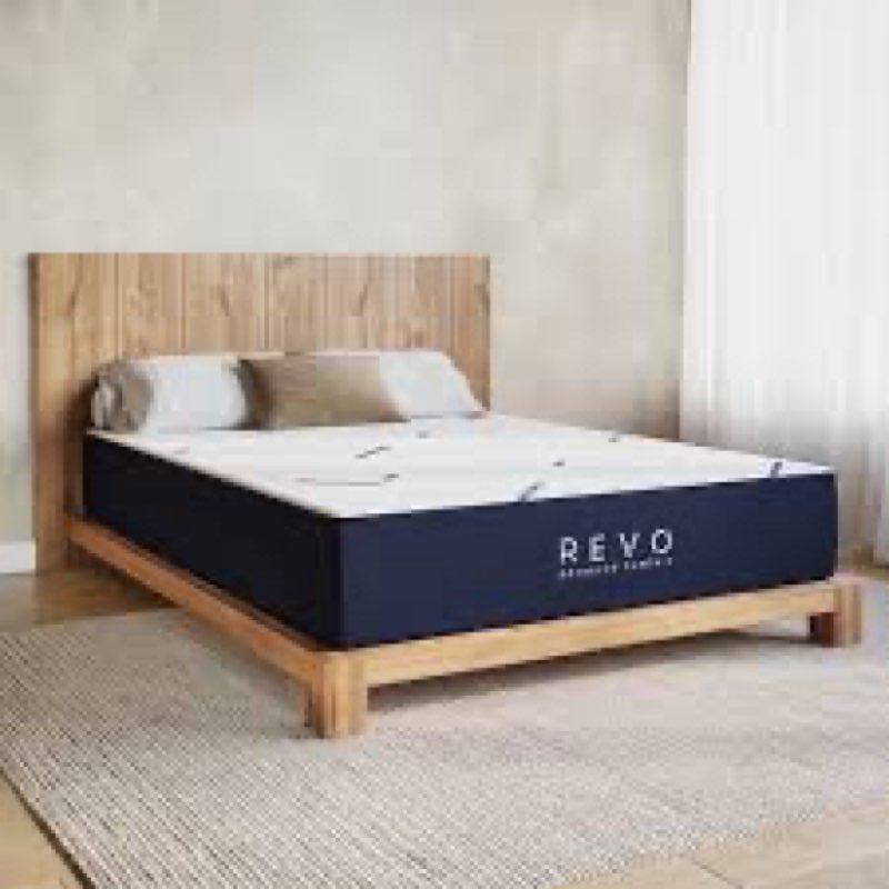 revo sleep gel memory foam mattress, 12-inch king – cooling gel memory foam mattress with pressure r