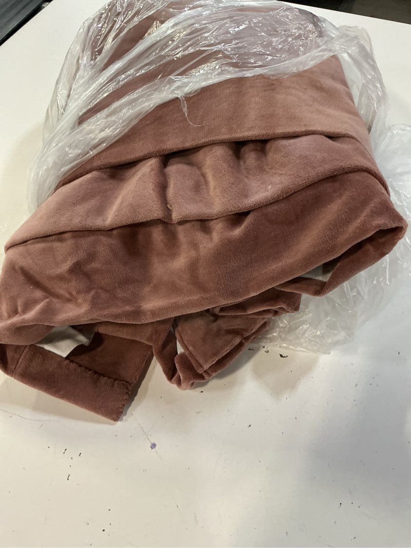 Condition photo showing Good Condition for cotton velvet curtain - single panel, 48x84, mauve 1 pcs